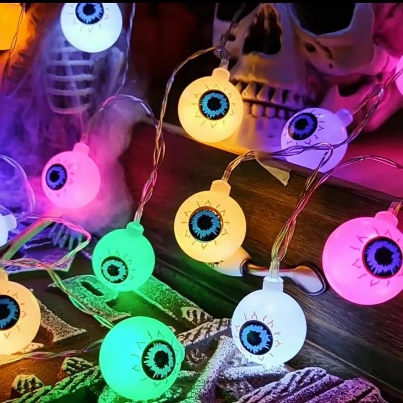 20球全長3M 電池式+usb】 ハロウィン 目玉 LED ハロウィンHalloween