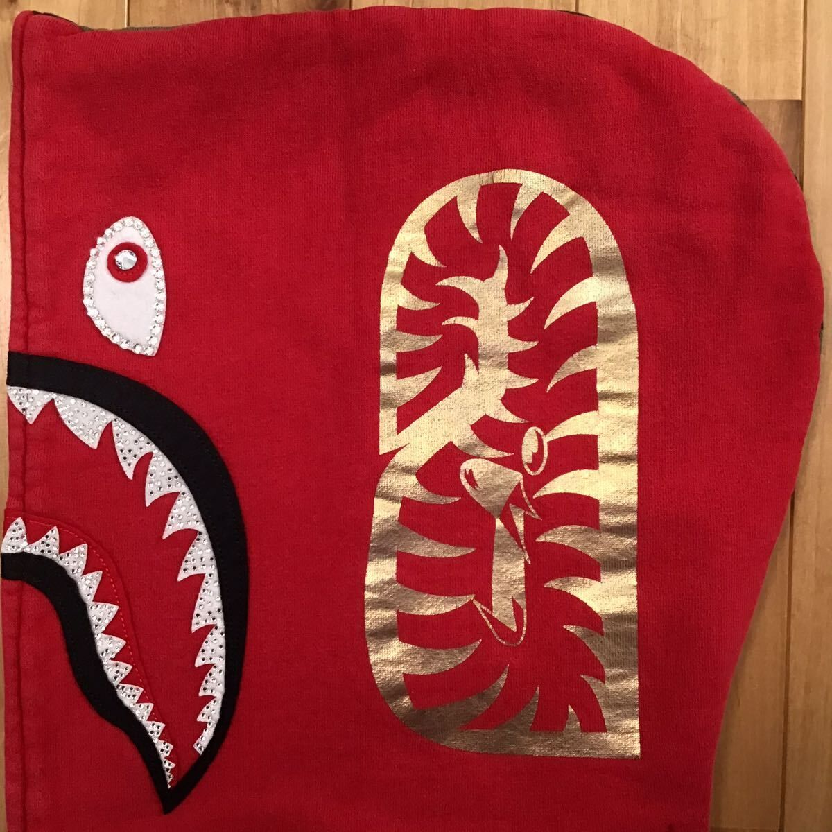 ☆XL☆ スワロフスキー シャーク パーカー shark full zip hoodie