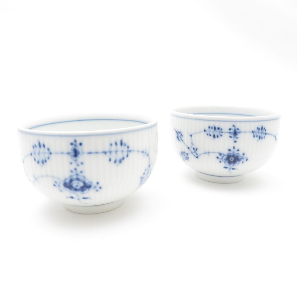 ROYAL COPENHAGEN ロイヤルコペンハーゲン ブルーフルーテッドプレイン 湯呑 2点 ペア ジャパニーズカップ 湯のみ SC7816B2