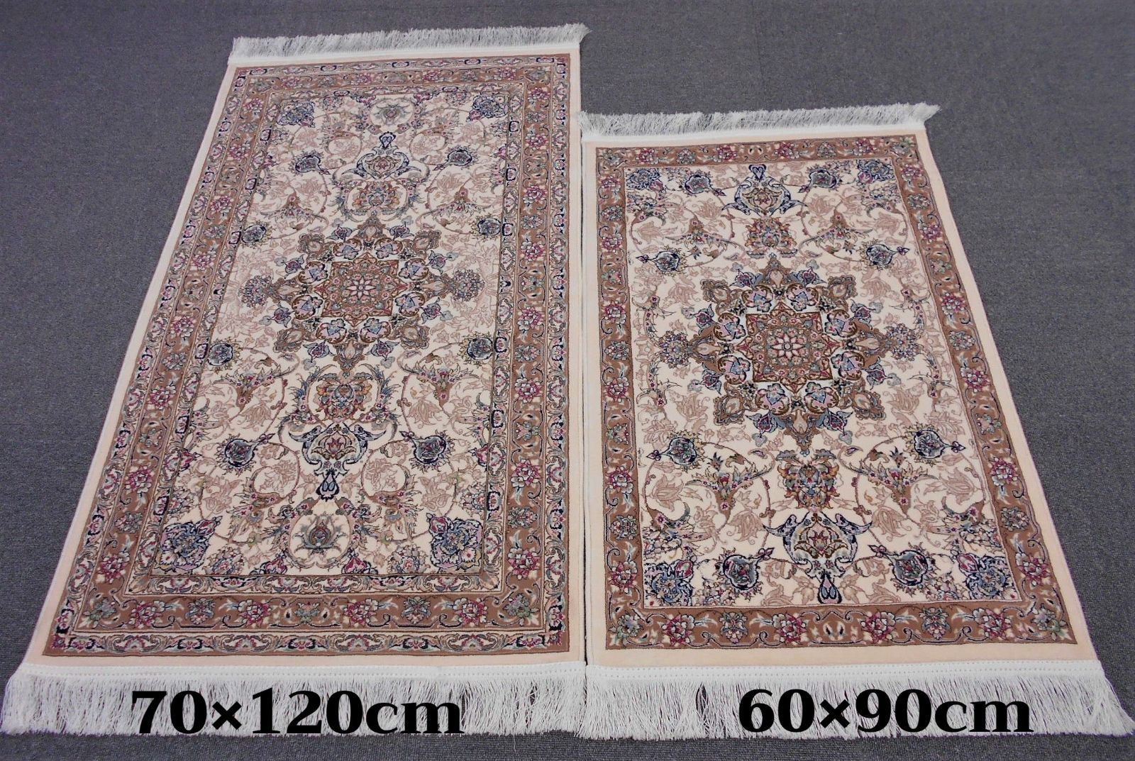 高密度、輝く、多色織絨毯！本場イラン産 70×120cm‐201031