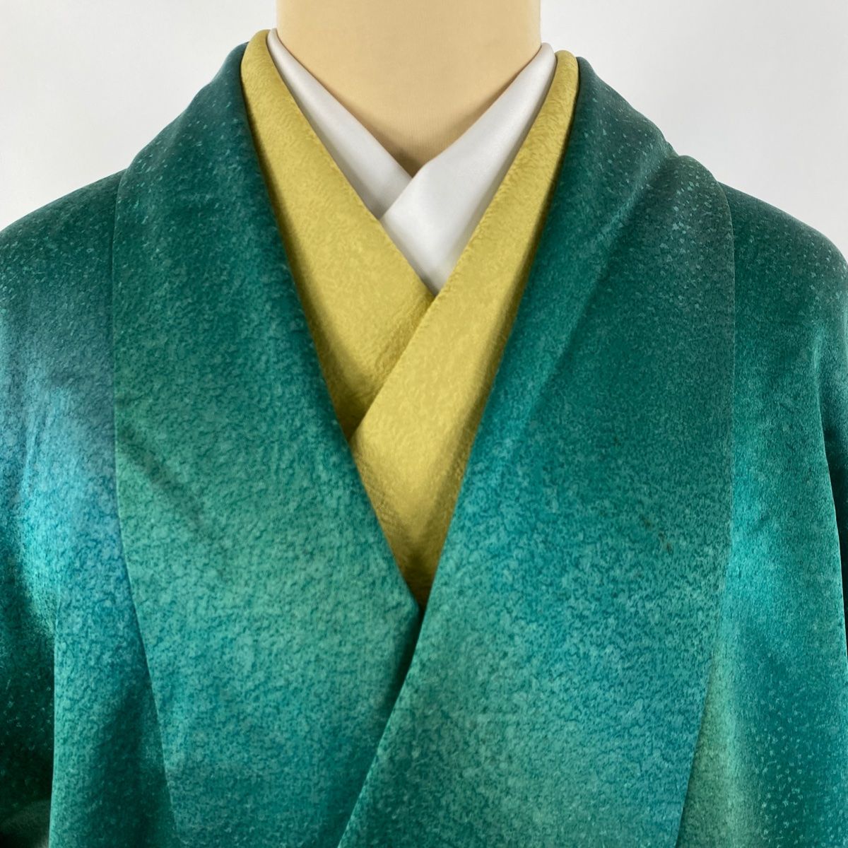 道中着 身丈105cm 裄丈65.5cm M 付い 薗部正典 和装コート 落款 ぼかし 