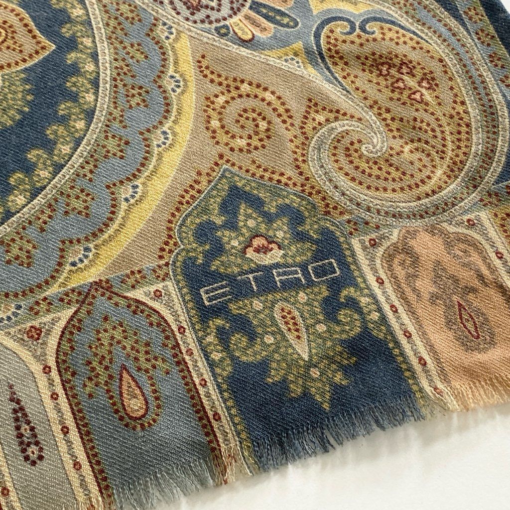 ETROペイズリー柄 ストール イエロー系 ETRO ペイズリー柄 ストール イエロー aq11824 - メルカリ