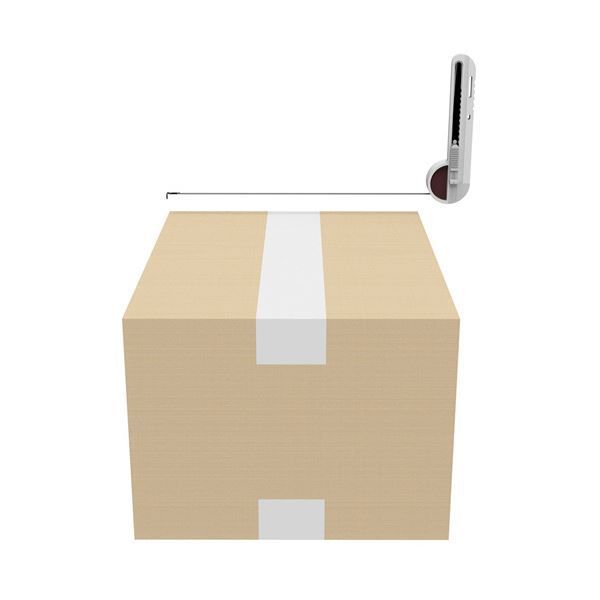 ナカバヤシメジャーが付いたギザノコ刃カッター ホワイトグレー