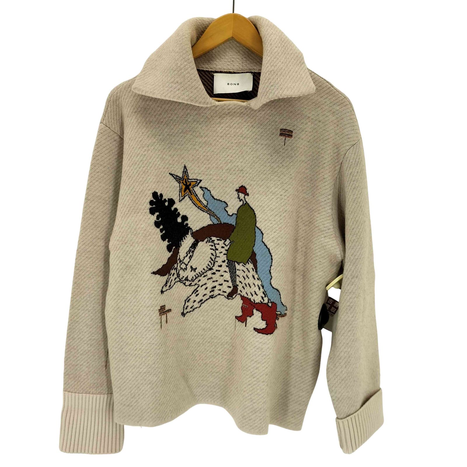 USED古着(ユーズドフルギ) {{8ON8}}デザインニットポロ メンズ import：M 【中古】【ブランド古着バズストア】 ユーズドフルギ USED古着 デザインニットポロ メンズ import：M - メルカリ