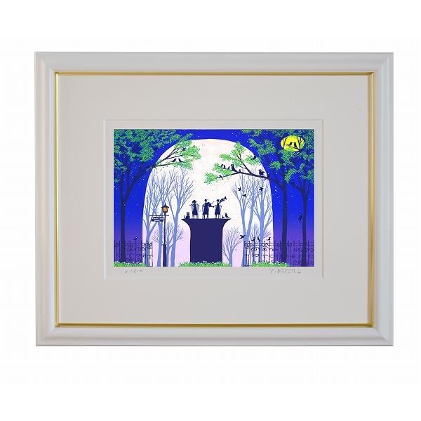 絵画「パンジー」シルクスクリーン 吉岡浩太郎 額装済み 吉岡