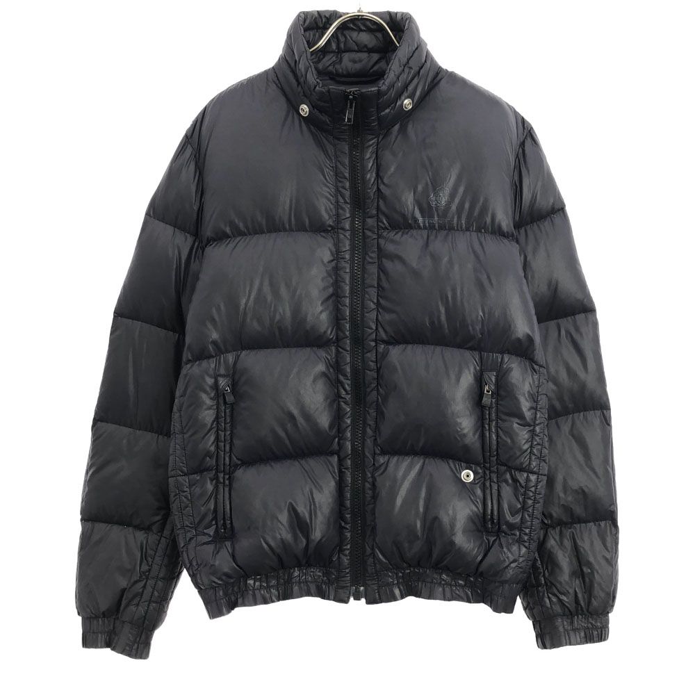 ディーゼル ロゴプリント ダウンジャケット S ブラック DIESEL メンズ 