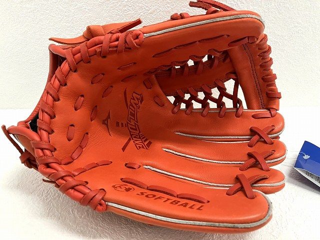 野球 美品 使用感少なめMizuno Will Drive 軟式グローブ オレンジ