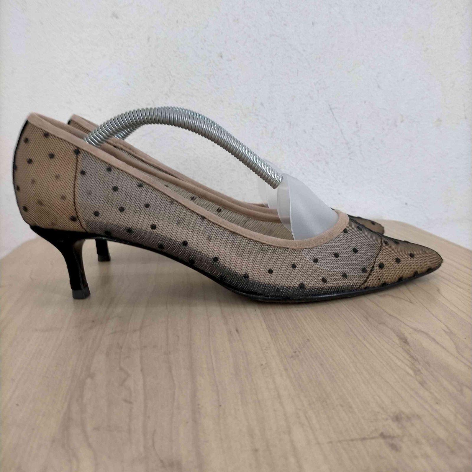 【美品】TSURU by Mariko Oikawa ドットチュールパンプス 美品】TSURU by Mariko Oikawa ドットチュールパンプス