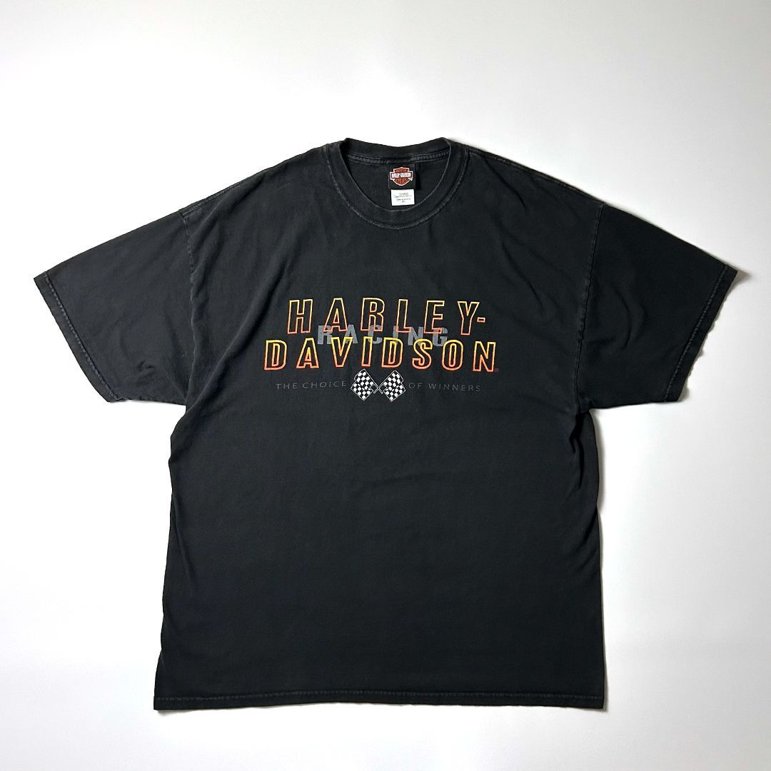 Harley-Davidson Tシャツ XXL ブラック USA製 鬼フェード ハーレー