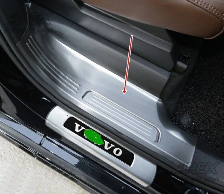 ボルボ XC90 ステップ ガーニッシュステップガード スカッフプレート 内側 4P 2色可選 FFCRYSTALESIA_COM
