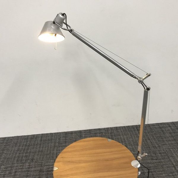 アルミ クランプ アルテミデ トロメオ 照明器具 テーブル照明 シルバー W Max1185mm