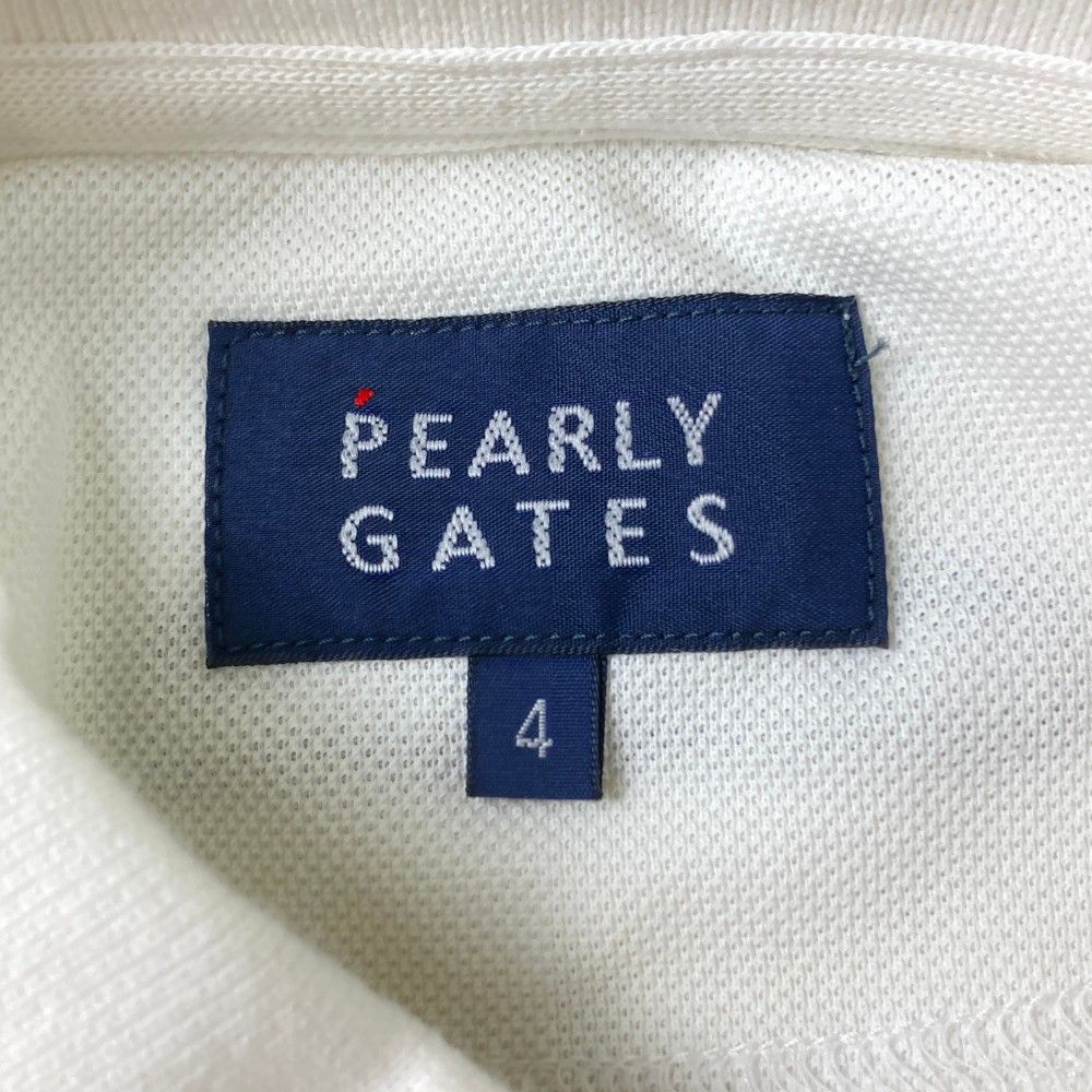 サイズ：4 PGG PEARLY GATES パーリーゲイツ  半袖ポロシャツ  ホワイト系 [240101424486] ゴルフウェア メンズ ストスト PGG PEARLY GATES パーリーゲイツ 半袖ポロシャツ ホワイト系 4