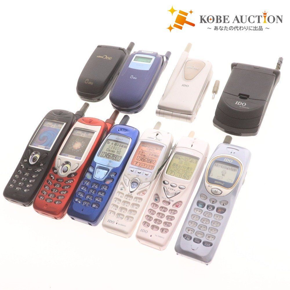 モックアップ ガラケー 10点セット まとめ売り IDO au cdmaOne TACS A3011SA C202DE C3001H C304SA C106ST C100M 532G 等 サンプル