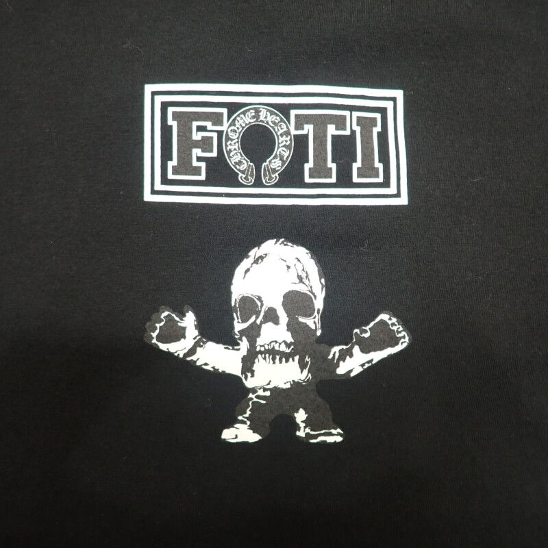 クロムハーツ ジョー・フォティ スカル ロゴ プリント 半袖 Tシャツ クロムハーツ CHROME HEARTS FOTI Tシャツ カットソー 半袖