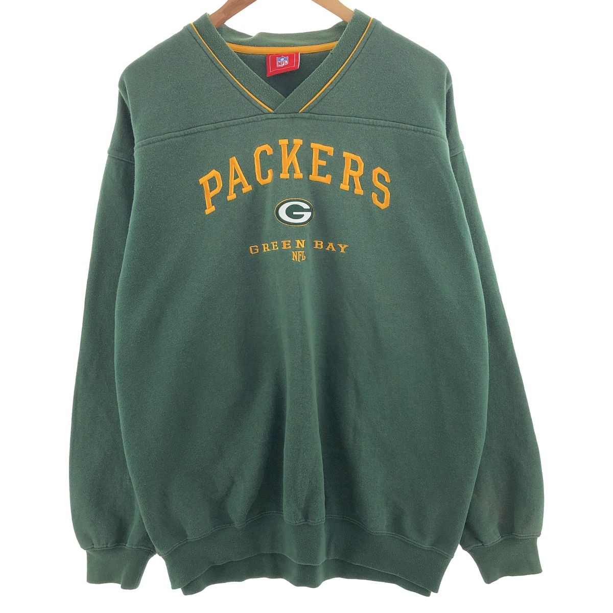 古着 NFL GREEN BAY PACKERS グリーンベイパッカーズ Vネックスウェット トレーナー メンズXL /eaa391171 【中古】/eaa391171