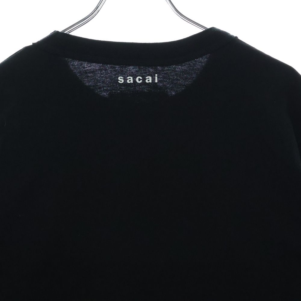 Sacai (サカイ) 21SS ×KAWS Flock Print Long Sleeve T-Shirt