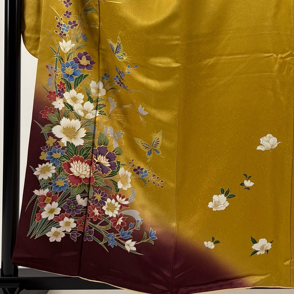 振袖 正絹 袷 蝶 藤 菊 緑 金通し 身丈約166cm 着物 状態良好 楽天市場】【新古品】 訪問着 着物 正絹 袷 フォーマル 金通し