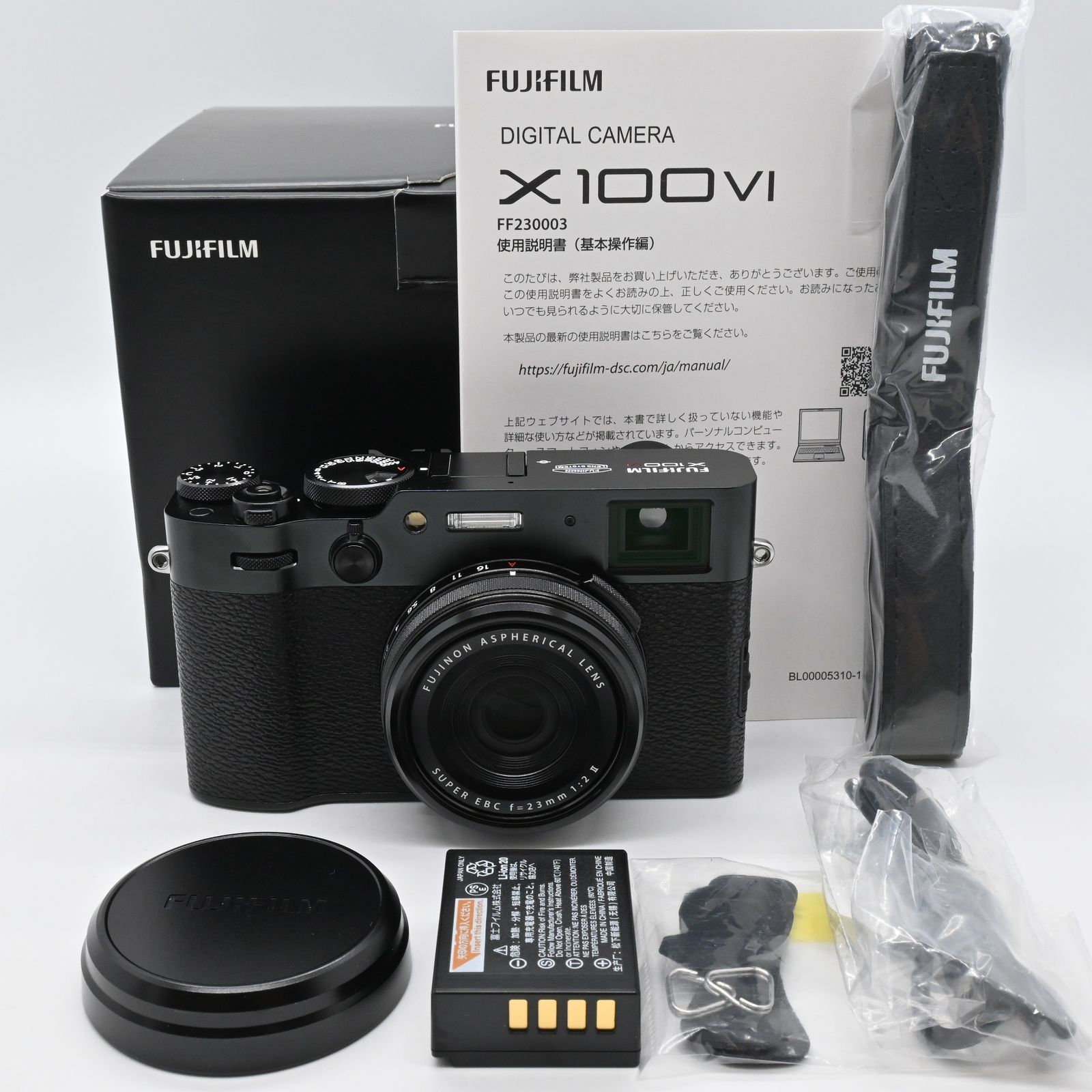 ☆ほぼ新品☆FUJIFILM X100Ⅵ ブラック ショット数 92回 多言語