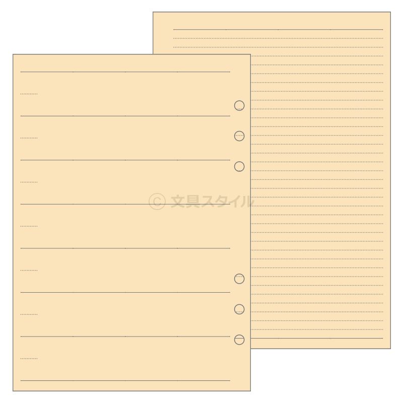 システム手帳 リフィル 】Davinci ダ・ヴィンチ A5サイズ 6穴 竹紙
