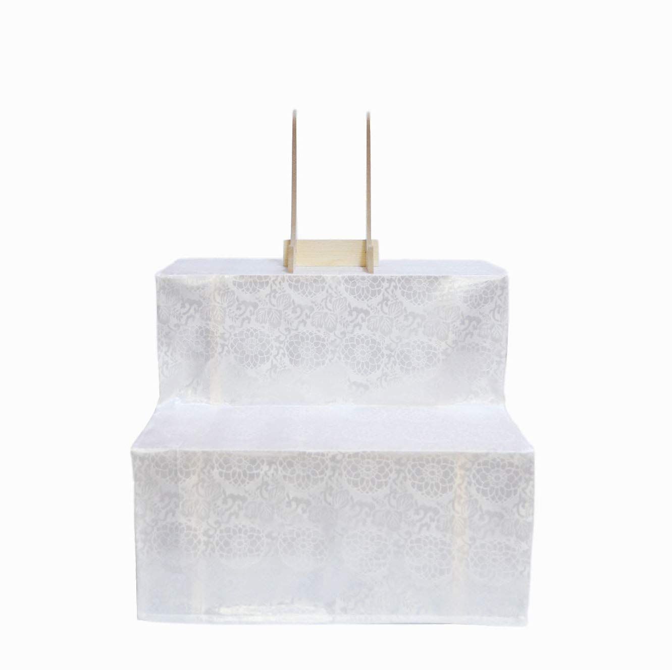 二段祭壇 三段祭壇 木製祭壇 2段 3段 白布覆付 写真立て付き 法事 法要 仏事 お盆 コンパクト盆棚 精霊棚 お盆用木製祭壇 お盆用品 新盆 初盆 祭壇 盆飾壇 組立らくらく 二段 幅60cm