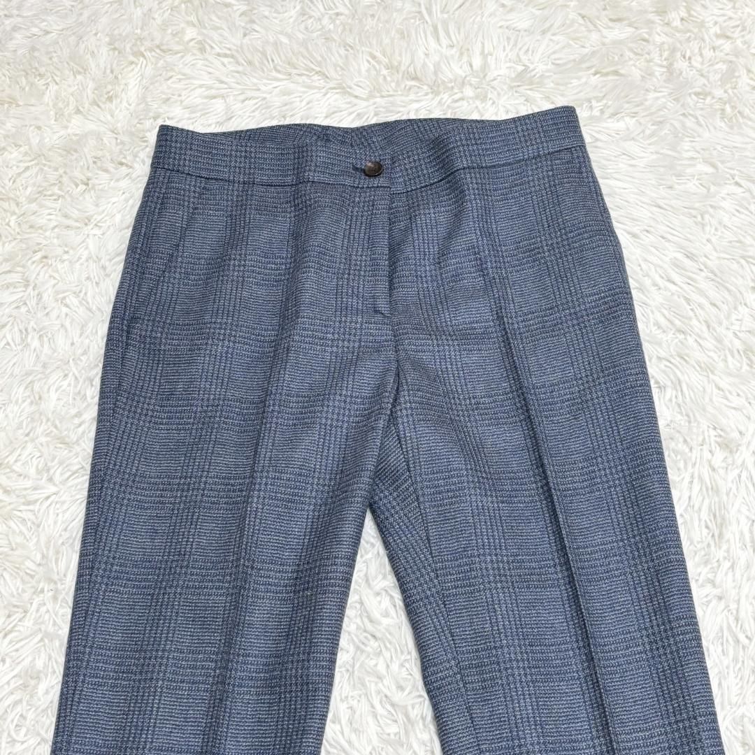 ETRO パンツ ウールストレッチパンツ スラックス 40 L ブルー