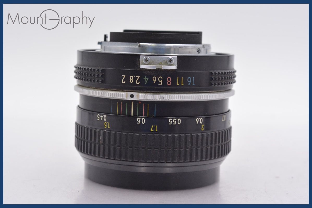 ニコン Nikon NIKKOR 50mm F2 非Ai 前後キャップ-レンズフィルター付 完動 同梱可 mj5507