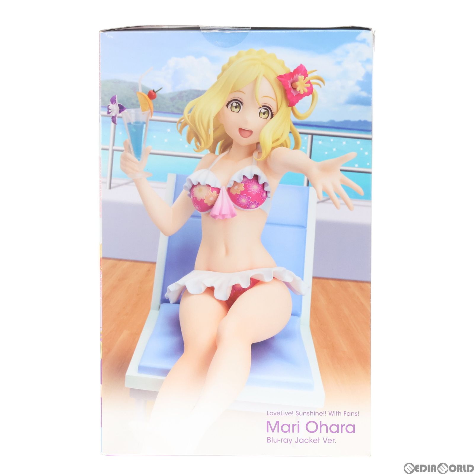 BANDAI - バンダイビジュアルクラブ限定特典付属 小原鞠莉(おはらまり) Blu-rayジャケットVer. ラブライブ!サンシャイン!! 1/7 完成品 フィギュア(TU-1467) バンダイナムコアーツ バンダイビジュアルクラブ限定特典付属 小原鞠莉(おはらまり