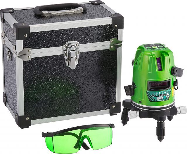 山真製鋸 Y sGODJAPAN グリーンエイリアンレーザー墨出し器 GA-06BB 4方向大矩 4垂直 1水平ライン照射タイプ