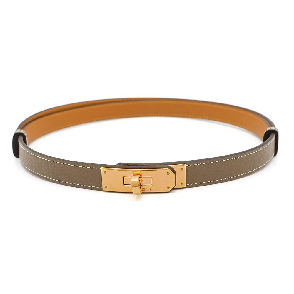 エルメス ケリーベルト エトゥープ|pピンクゴールド金具 エプソン Z刻印 HERMES