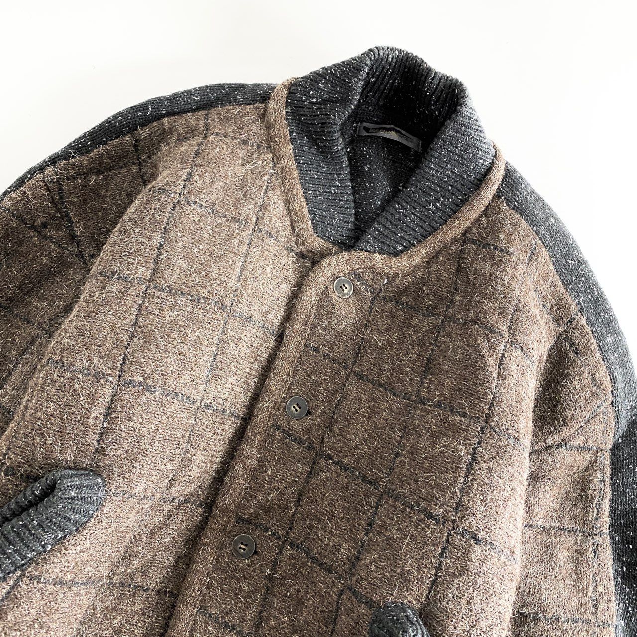 1981年 イッセイミヤケ メンズ 筆タグ チェック ジャケット 肩パット