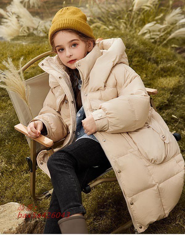 ダウンコート 子供服 女の子 90％ダウン ダウンジャケット キッズ 160CM 防寒 防水 お出かけ 冬 150CM 韓国 120CM アウター フード付き hax5a426043