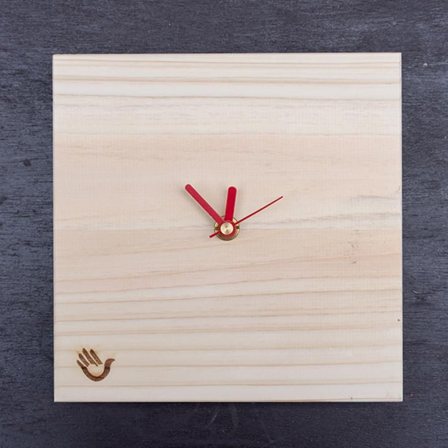 時計 日本製 ヒノキ 桧 時計 HINOKIO’CLOCK Natural Lサイズ 幅17cm シンプル