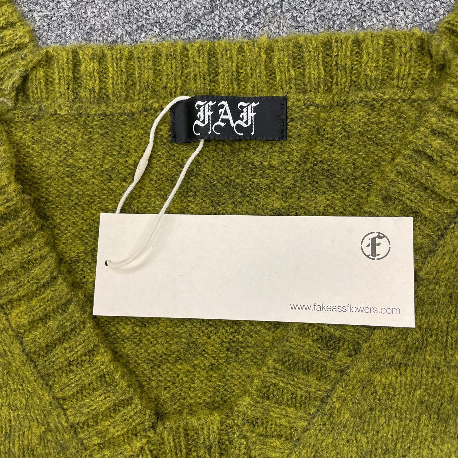 FAF 22SS Bobby Knit Vest FAKE ASS FLOWERS - メルカリ