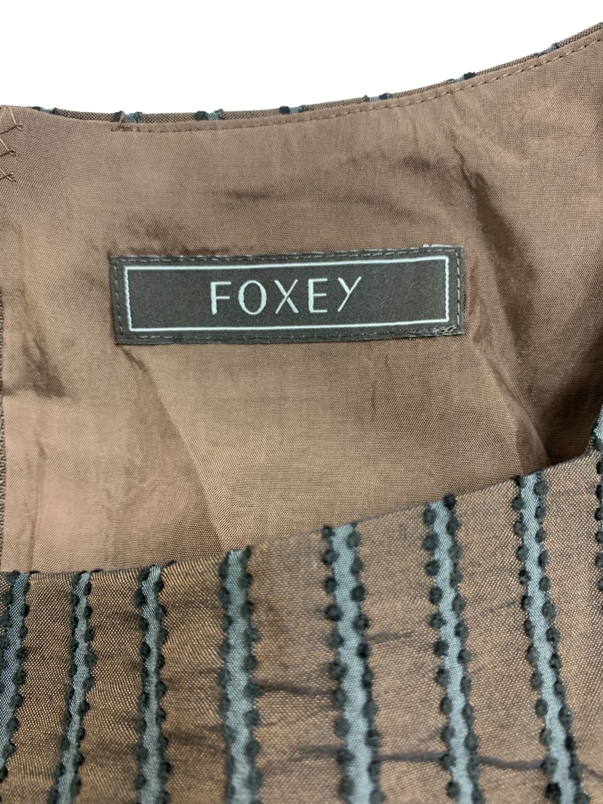 FOXEY ノースリーブ ワンピース ブラウン　42255 38 FOXEY ノースリーブ ワンピース ブラウン42255 38