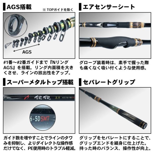 ダイワ 銀狼王牙 AGS1号-53 釣具釣り フィッシング