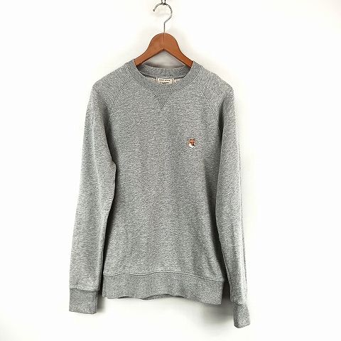 Maison Kitsuné メゾン キツネ ロゴ スウェット グレー Sサイズ メゾンキツネ スウェット フォックスヘッド パッチ グレー