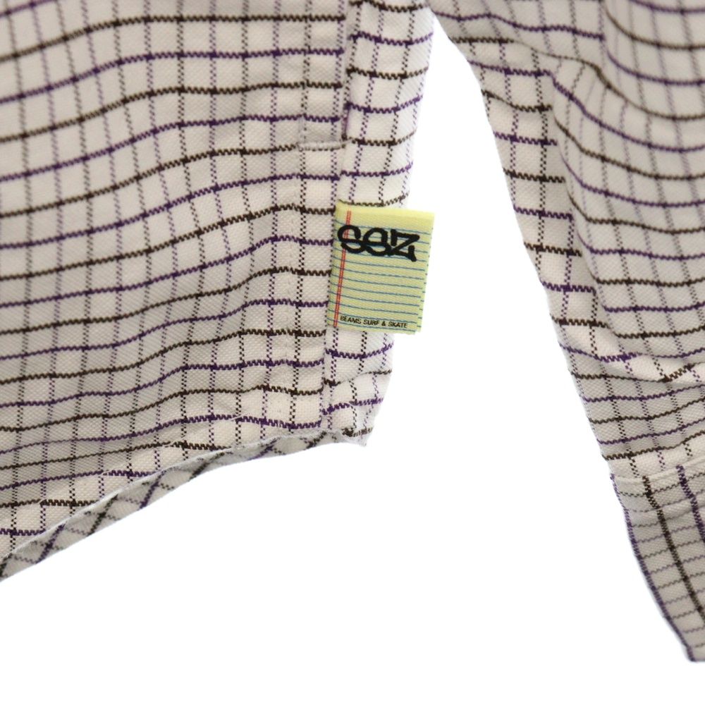 BEAMS (ビームス) 22AW × SSZ ELBOW PATCH SHIRT チェック柄長袖シャツ