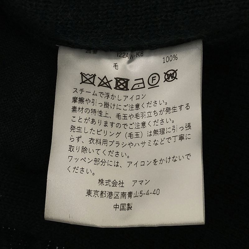 INSCRIRE/アンスクリア】VAN LETTERD カーディガン INSCRIRE（アンスクリア） VAN LETTERD CARDIGAN ワッペン レタード V