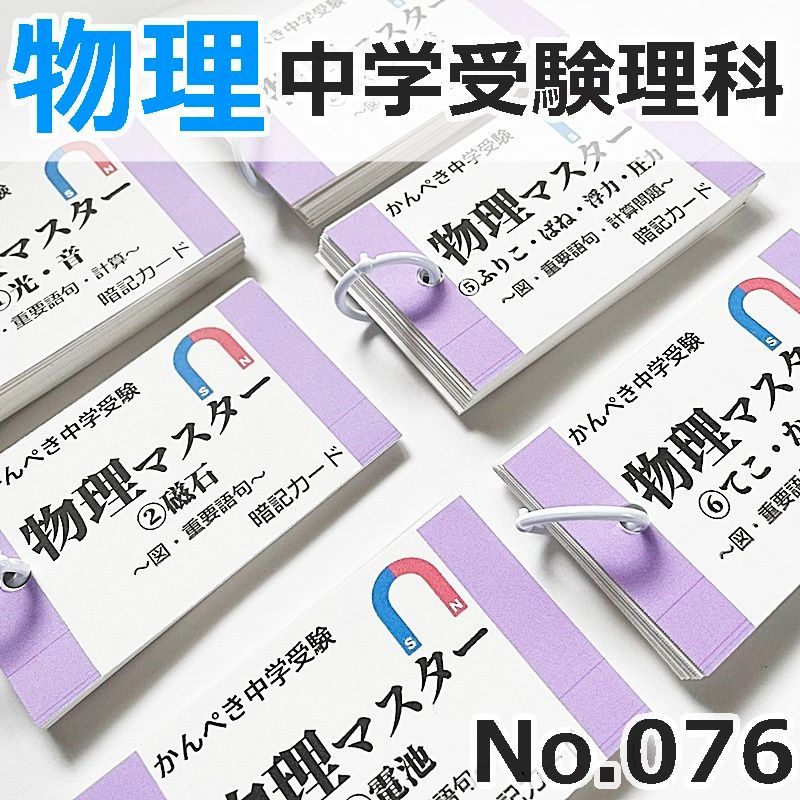 100】中学受験 算数・国語・理科・社会 暗記カードセット 問題集