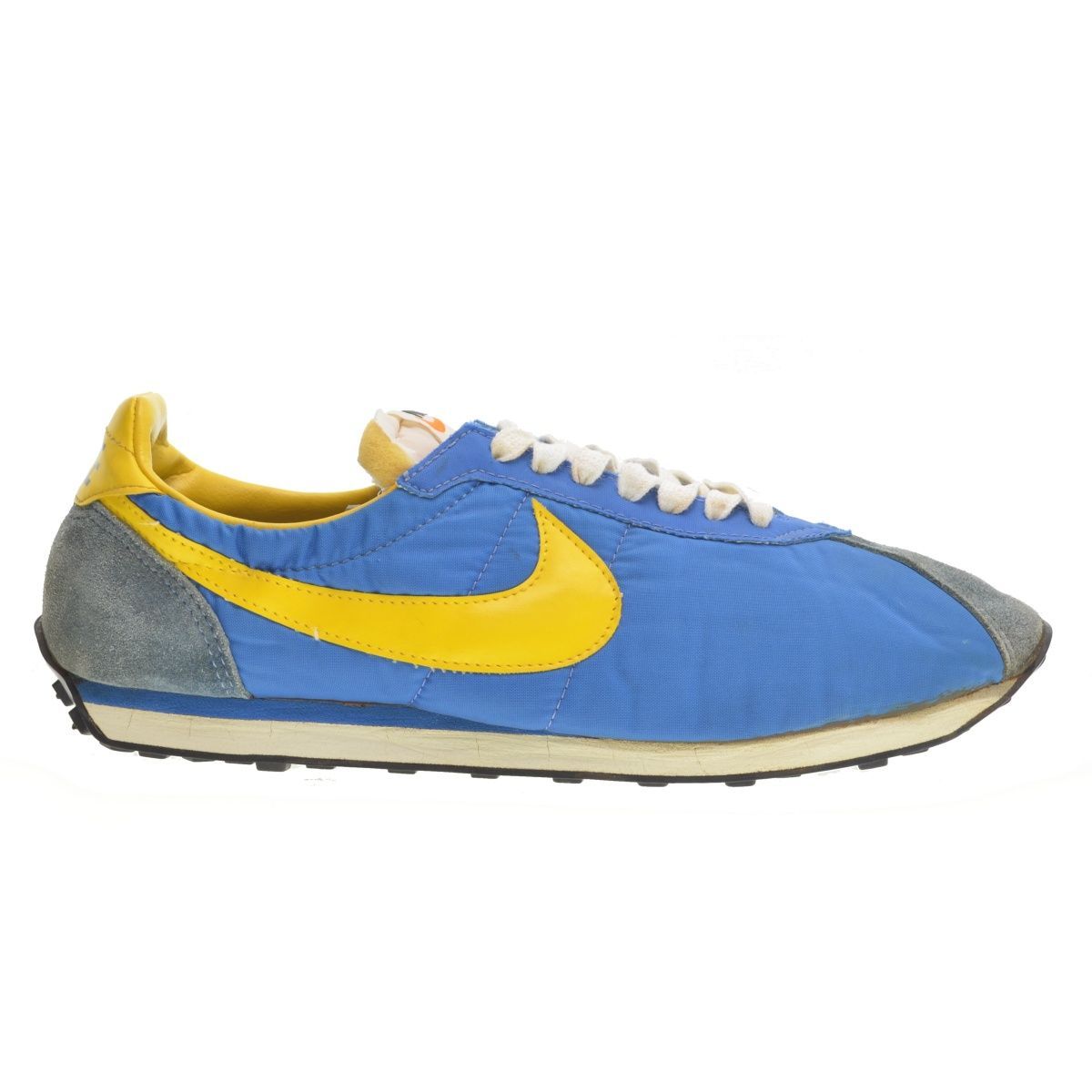 NIKE,70s,MADE IN JAPAN,WAFFLE TRAINER,BLUE/YELLOW,NYLON,US10