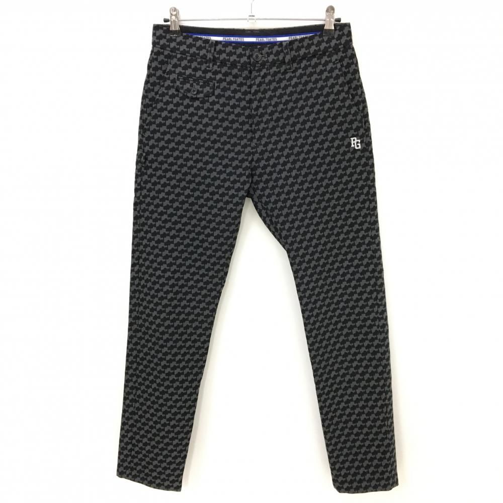 超 パーリーゲイツ×PEANUTS パンツ グレー×黒 スヌーピー総柄 メンズ 4 M ゴルフウェア PEARLY GATES