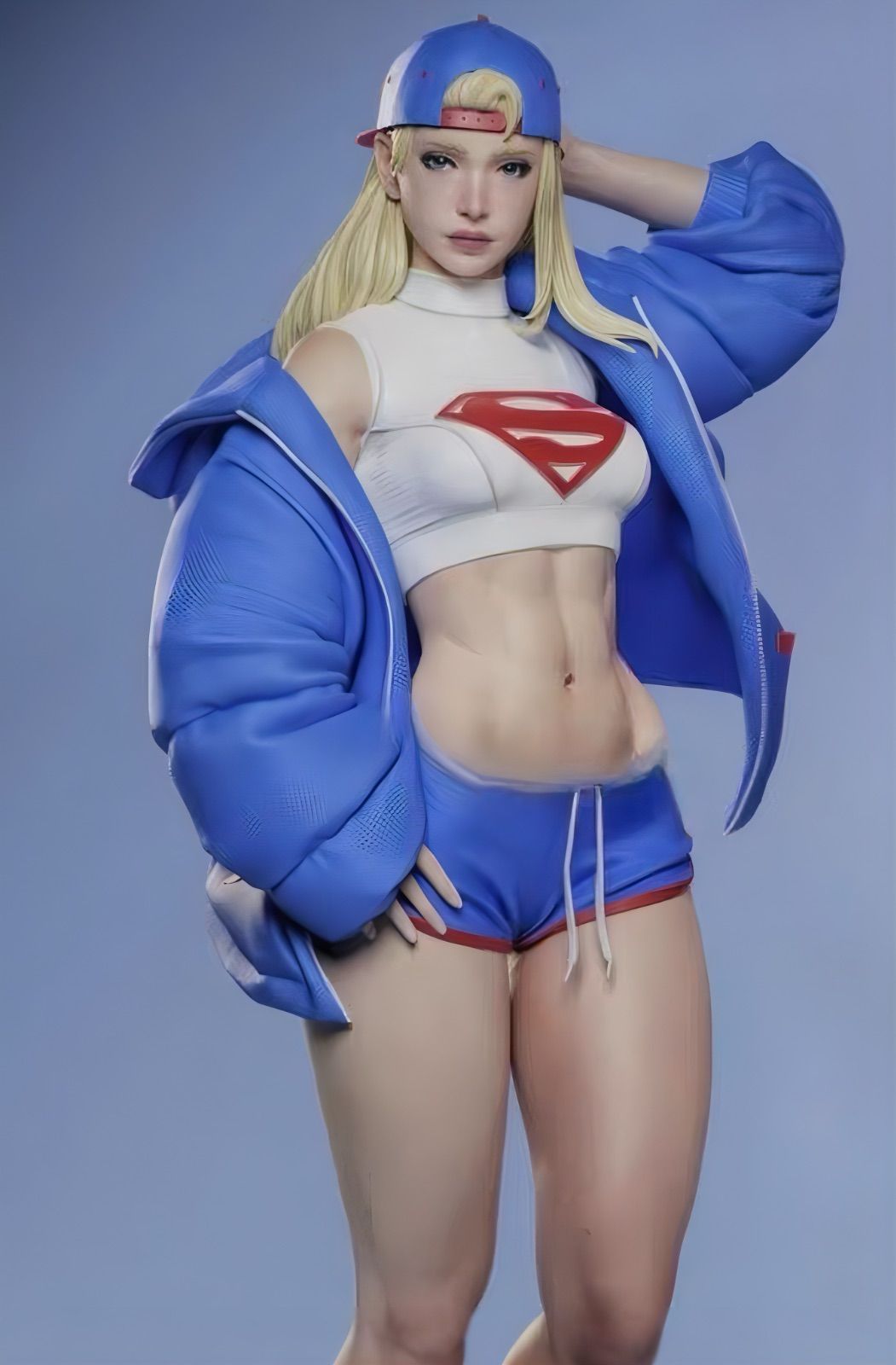 1/7 ガレージキット フィギュア 未塗装 スーパーガール ショート