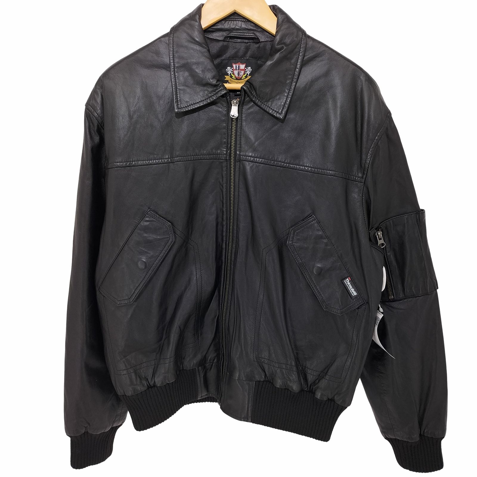 ヘリンボーンクラブ Herringbone Club シンサレート ラムレザージャケット メンズ  M