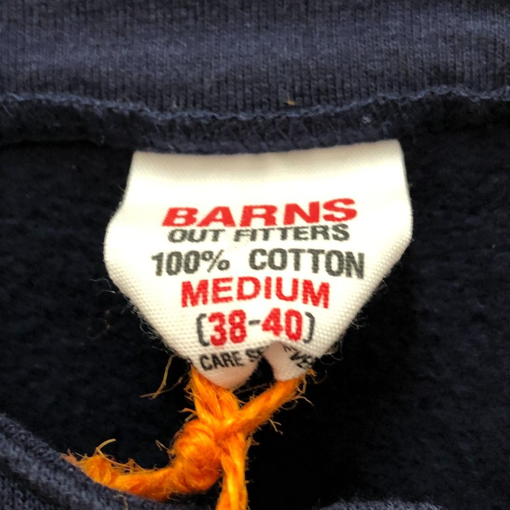 □□BARNS OUTFITTERS バーンズアウトフィッターズ メンズ衣料 スウェット ベースボールスエットシャツ  SIZE M タグ付 BR-6100 ネイビー