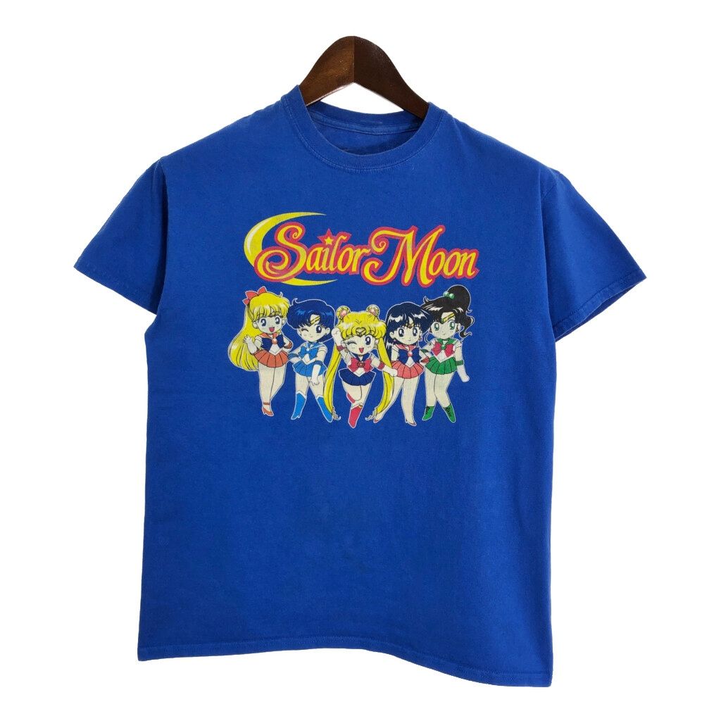 美少女戦士セーラームーン Ｔシャツ アニメ キャラクター ブルー メンズ M 古着 U1637
