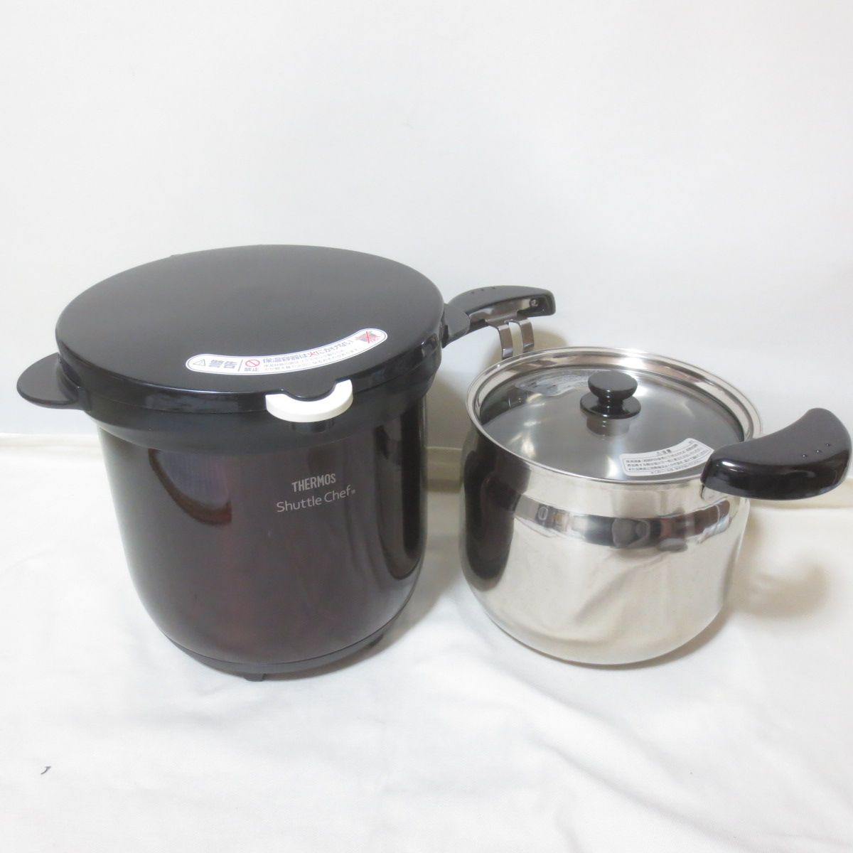H038 THERMOS サーモス 真空保温調理器 シャトルシェフ 4.5L クリアブラウン KBG-4500 CBW
