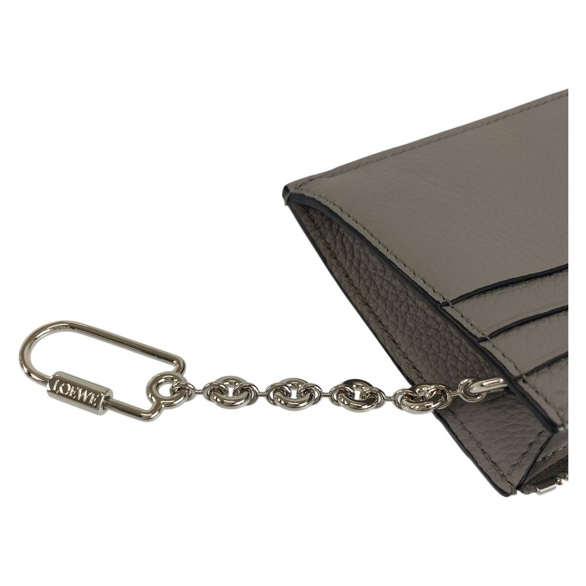 G2176 未使用!! ロエベ レザー アナグラム キーケース　コインケース 超美品 LOEWE ロエベ アナグラム グリーン グレー シルバー金具