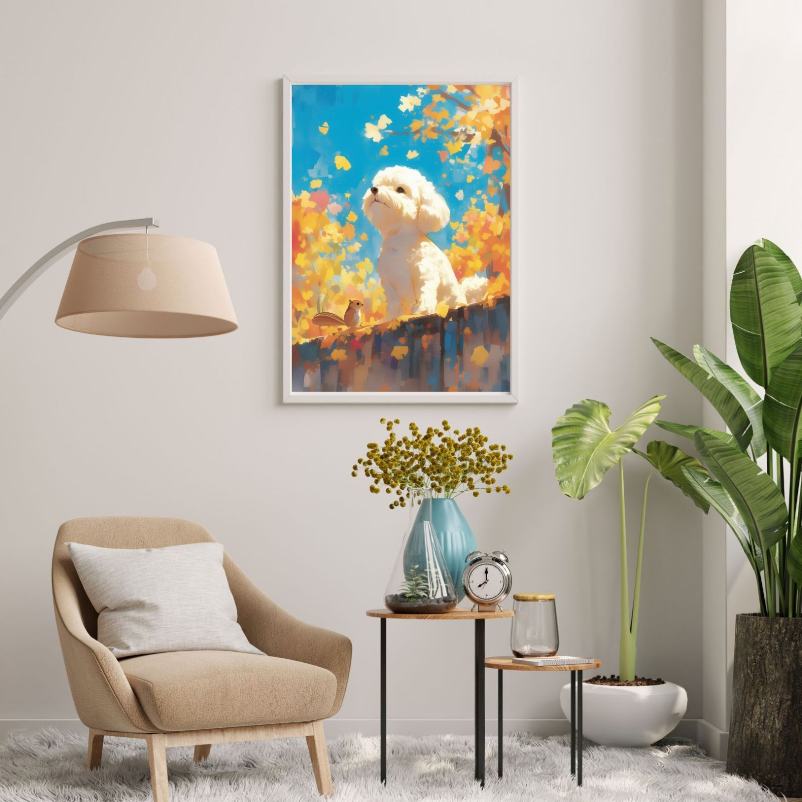 アートポスター 犬の絵