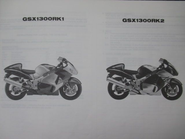 GSX1300R パーツリスト 英語版 スズキ 正規 中古 バイク 整備書 GW71A