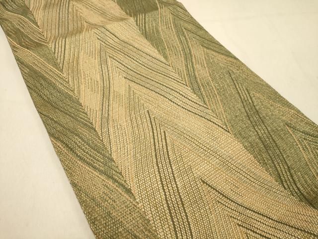 平和屋着物○西陣 川島織物 九寸名古屋帯 横段花文 金糸